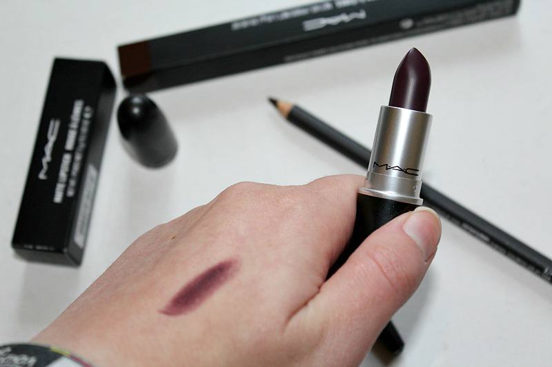 Mac Smoked Purple lipstick swatch