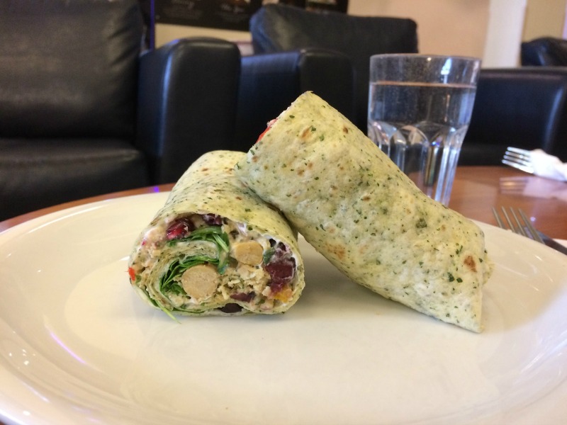 Delicious healthy falafel wrap