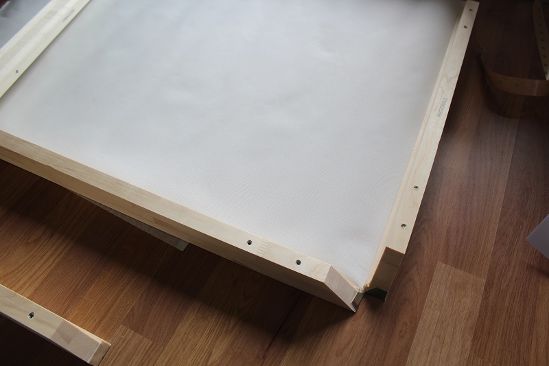 DIY canvas print frame assembly