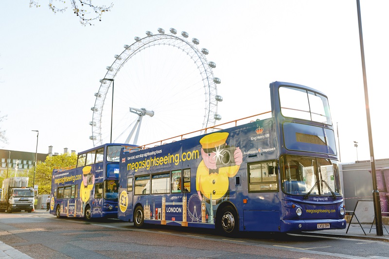 Megabus open top sightseeing tour