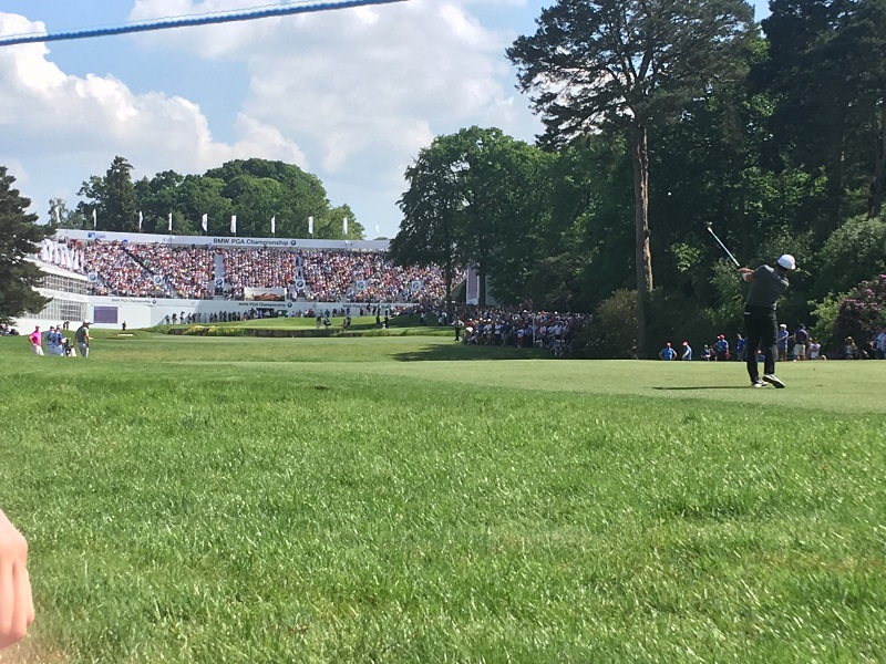 Watching the golf at Wentworth